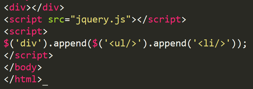 jQueryでappend関数を使ってDOM要素をネストする正しいやり方