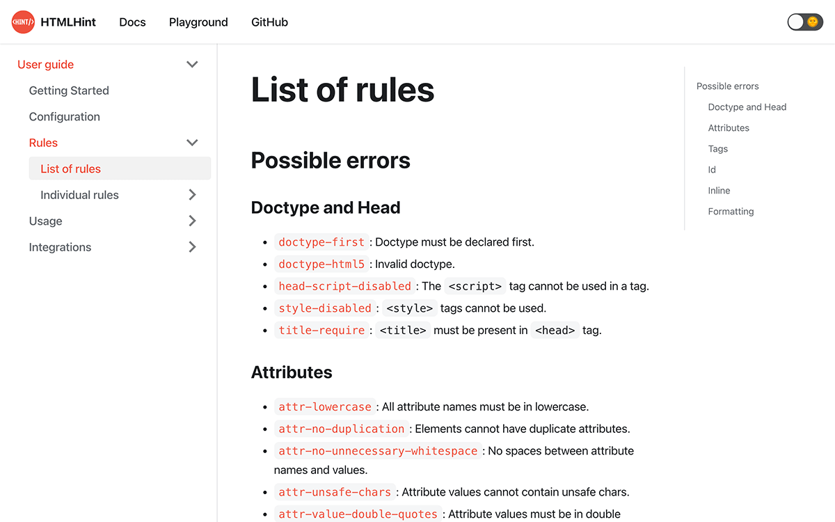 HTMLHintを使用しているなら必ず知るべき27のルール