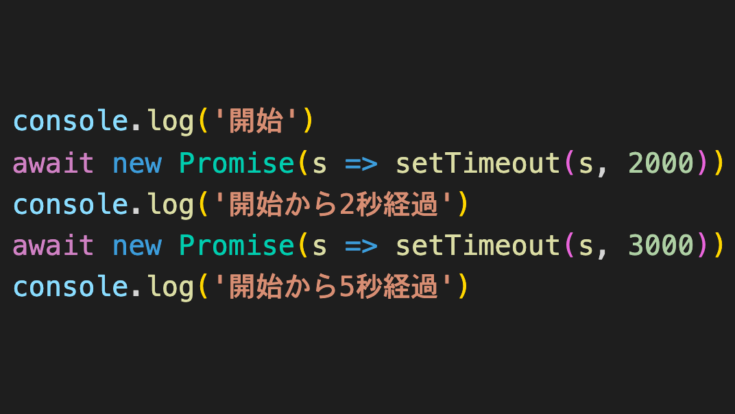 JavaScriptのsleep処理はawaitとPromiseを使用して1行で書ける