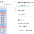 ExcelやGoogleスプレッドシートで土日の日付を色分けする方法
