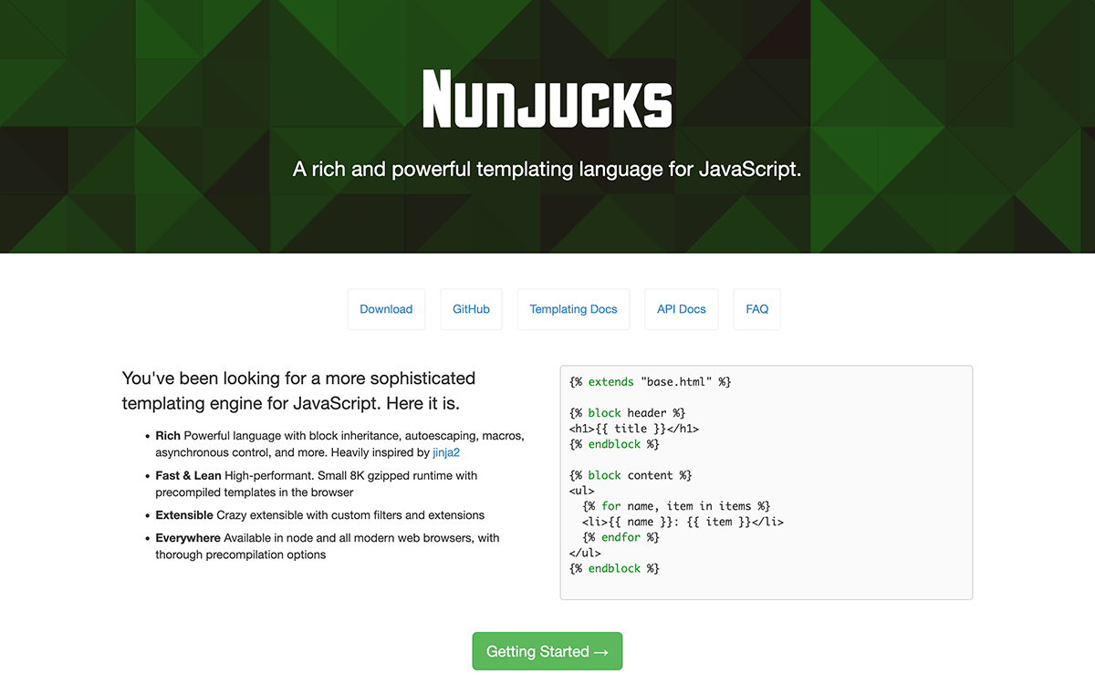 Nunjucksを使用して既存のHTMLに変数を追加する方法