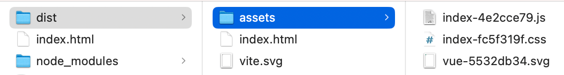 Vite assets files