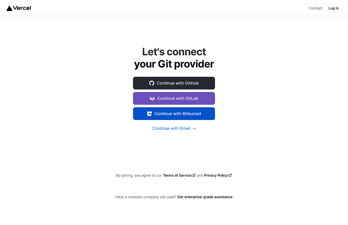 Let's connect your Git provider