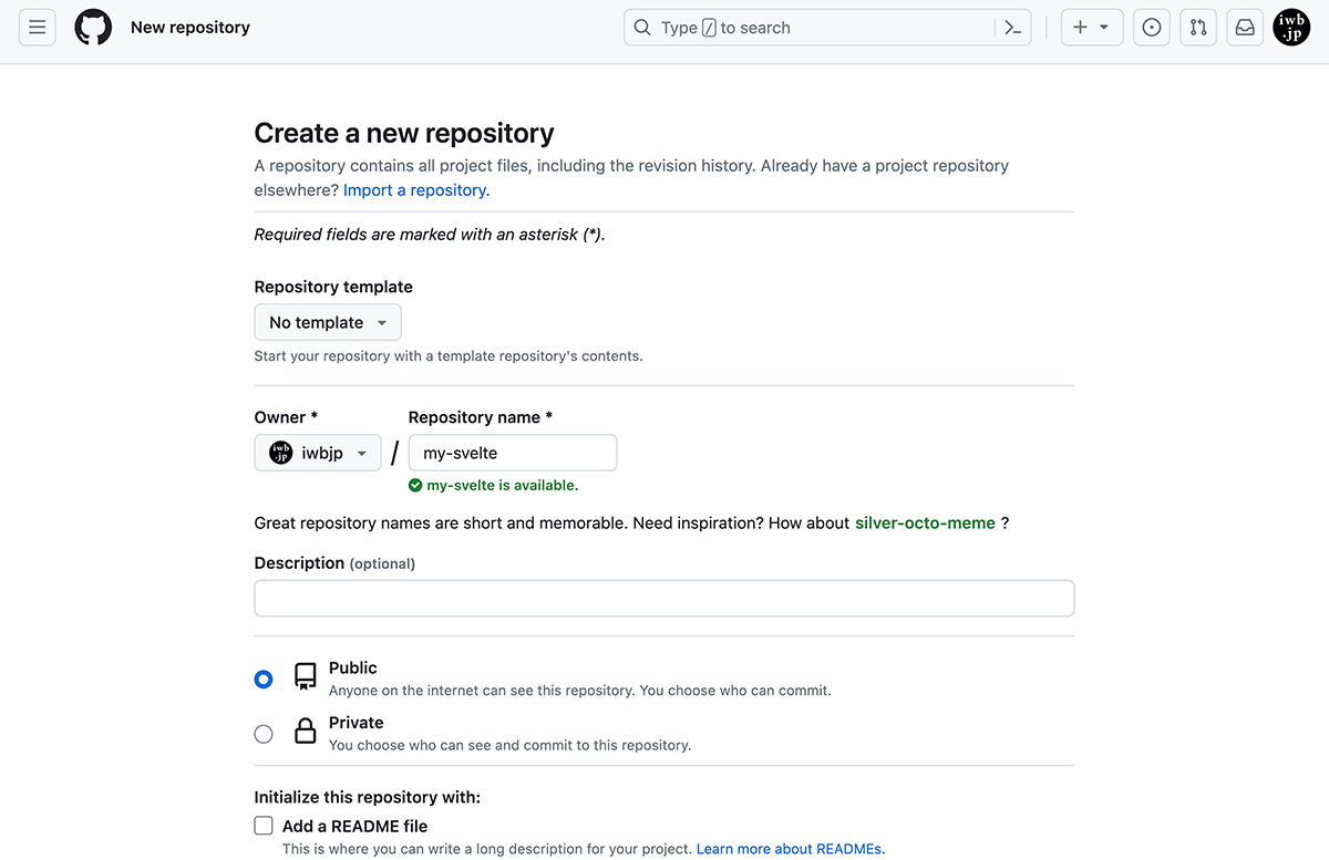 GitHub Create a new repository