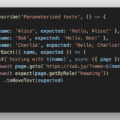 PlaywrightのParameterized testsの公式のコードは動作しない