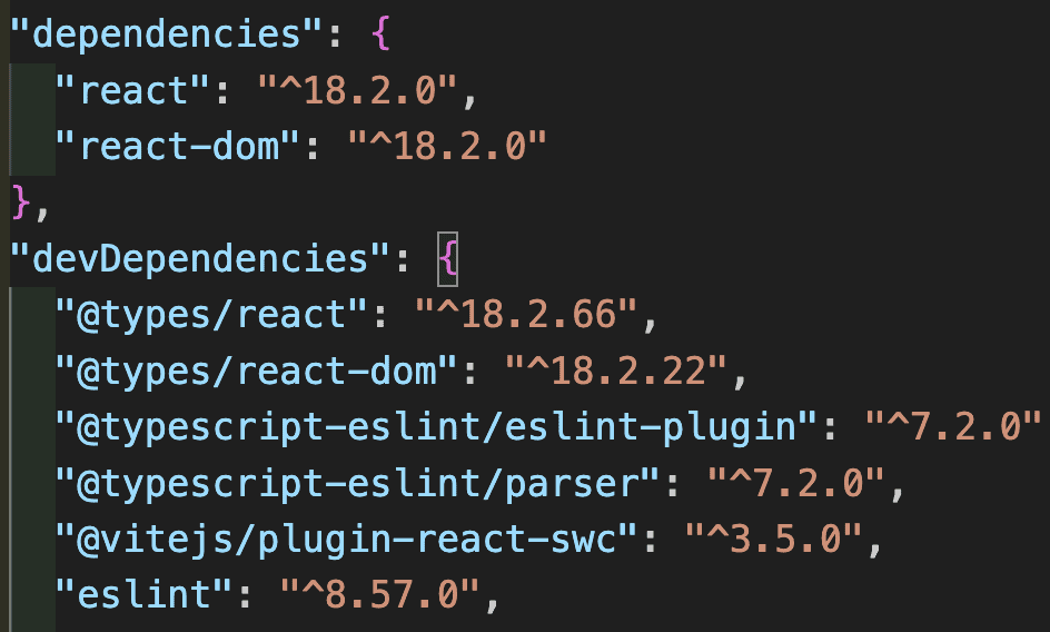 Reactのバージョンをpackage.jsonなどで確認するのは間違い