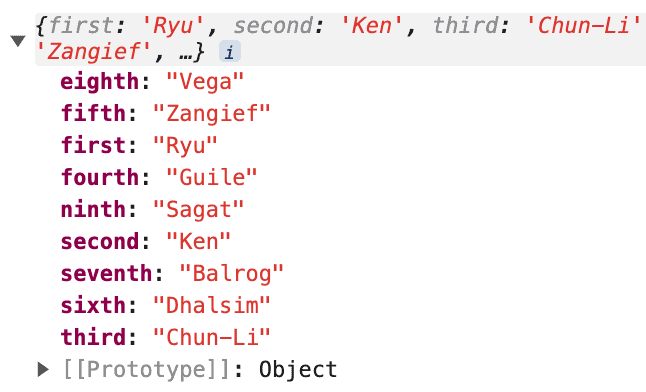 JavaScriptのオブジェクトのキーをconsole.logでアルファベット順にせずに確認する方法