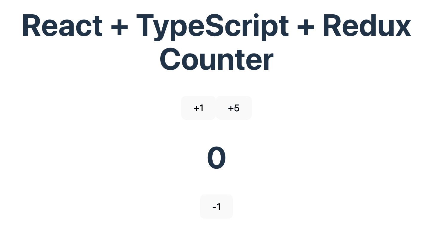 React + TypeScript + Reduxを使用したカウンターの作成方法