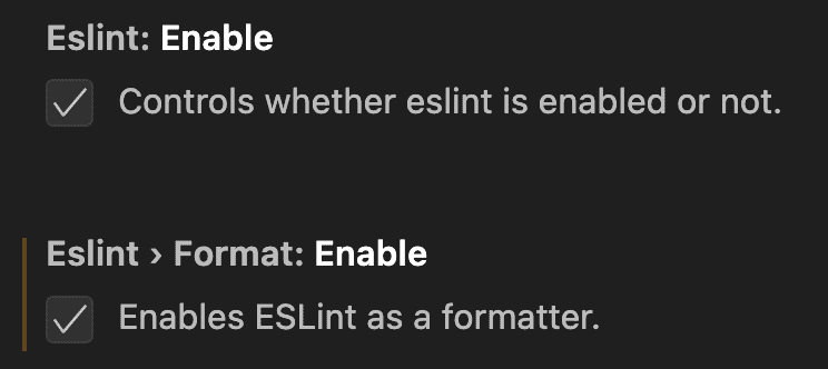 VS Code Eslint Format: Enable