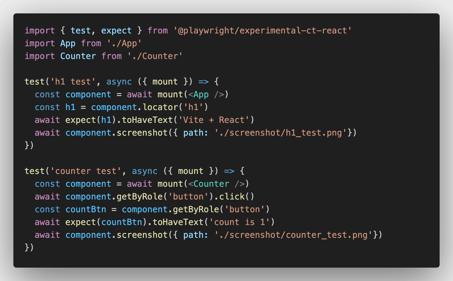 Playwrightのnpm run test-ctでコンポーネントテストする方法