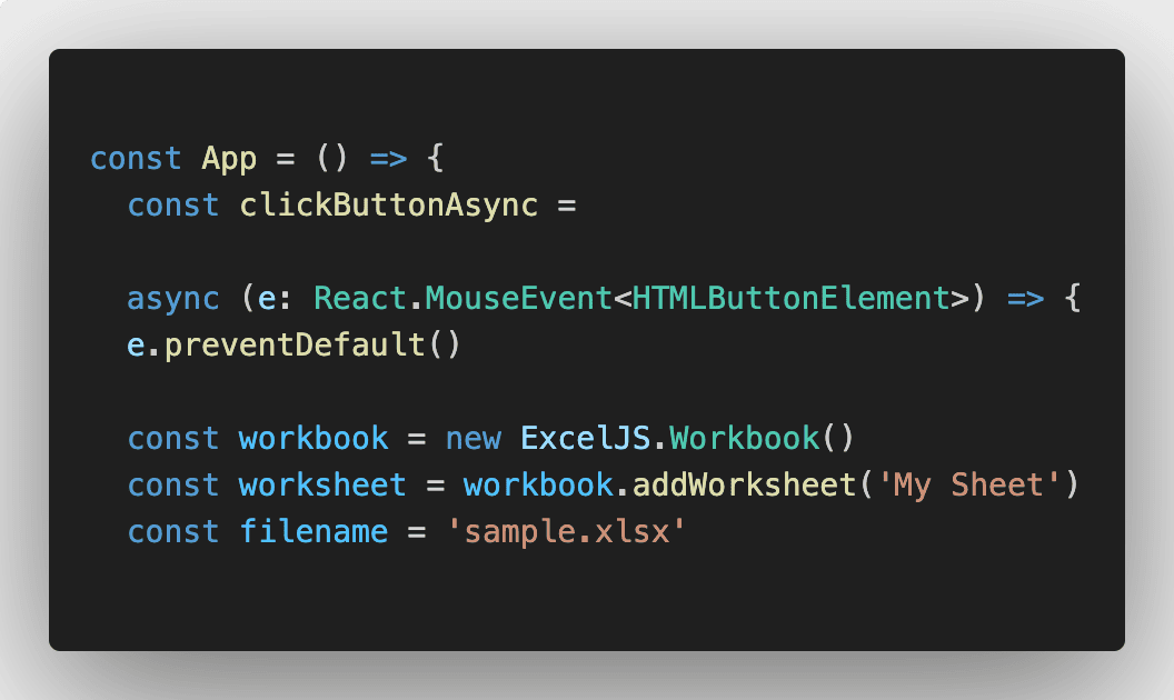 React + ExcelJSでExcel, CSV, TSVファイルを出力する方法