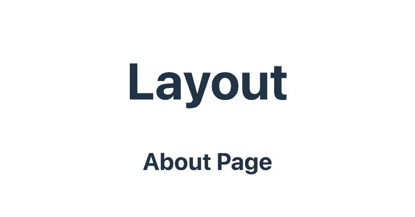 Layout About Page