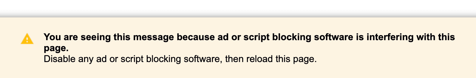 You are seeing this message because ad or script blocking software is interfering with this page. Disable any ad or script blocking software, then reload this page.
