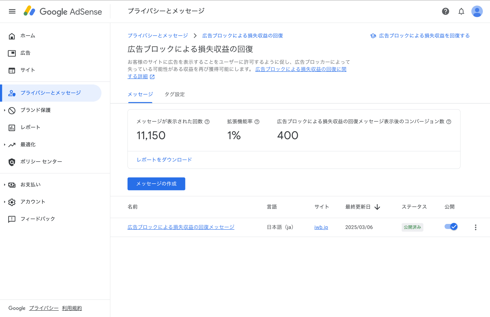 広告ブロックによる損失収益の回復