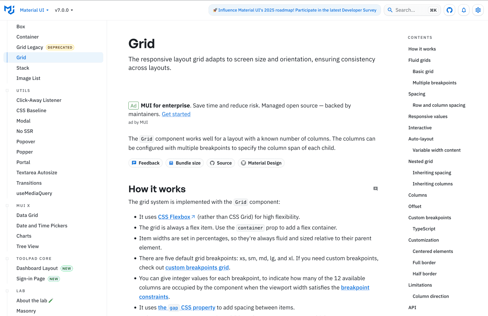 MUIのGrid v2がGridになり、GridがGrid Legacyになりました