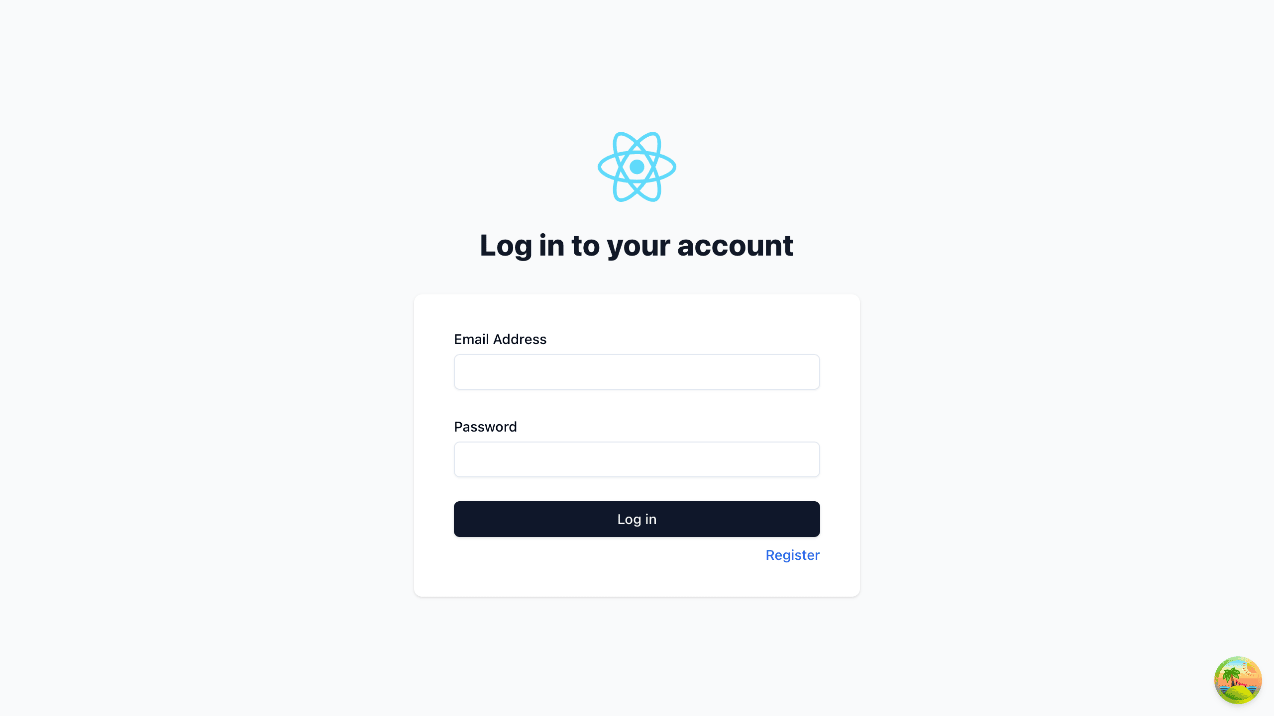Bulletproof React ログイン画面