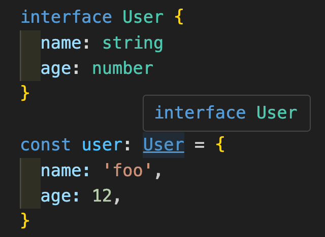 TypeScript interface