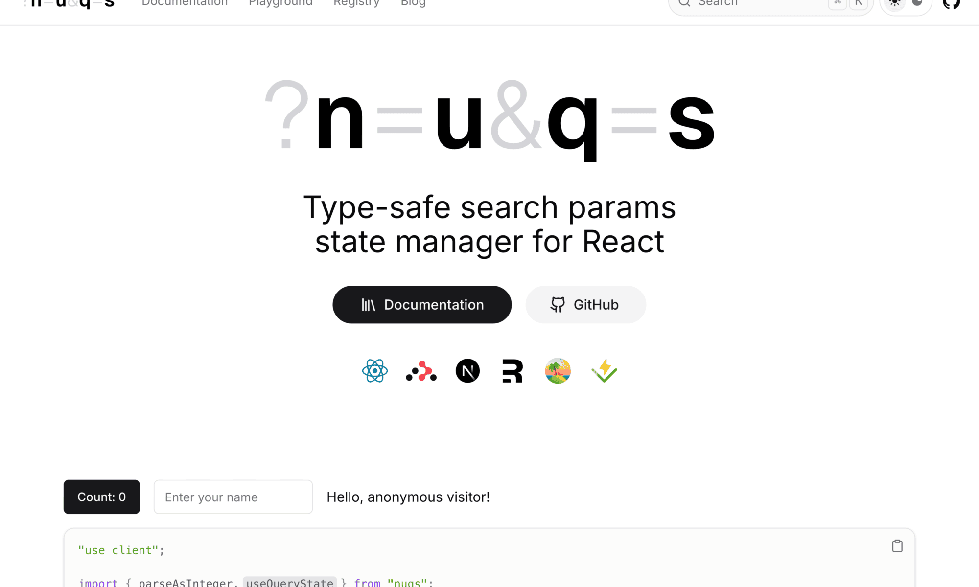 nuqsでReactのURLのクエリパラメータを状態管理として扱う方法