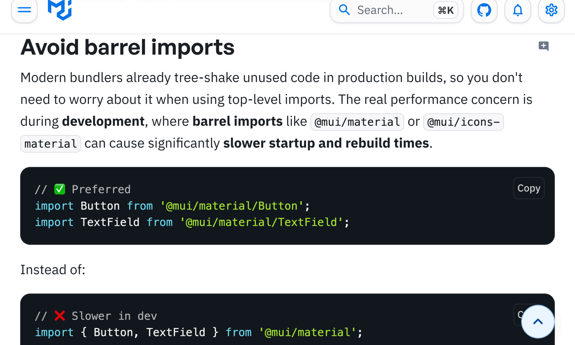 MUIアイコンは@mui/icons-materialで読み込むと最大6倍遅くなる
