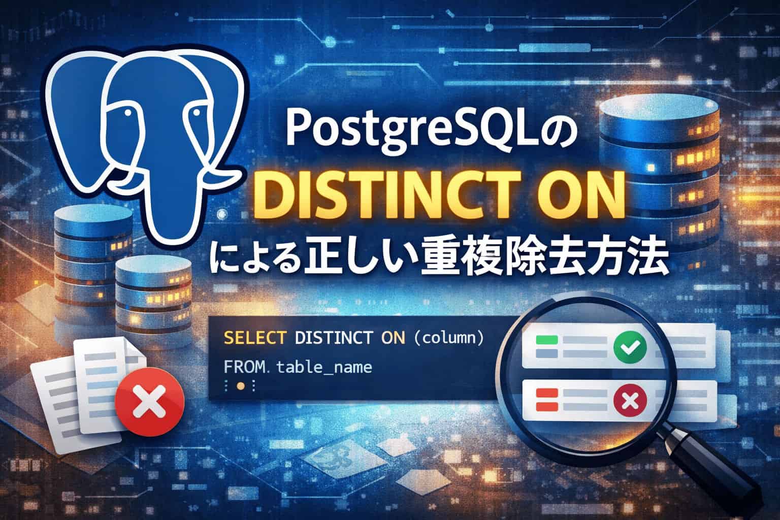 PostgreSQLのDISTINCT ONによる正しい重複除去方法