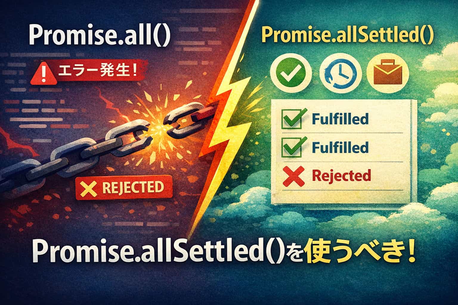 JavaScriptでPromise.all()ではなくPromise.allSettled()を使うべき