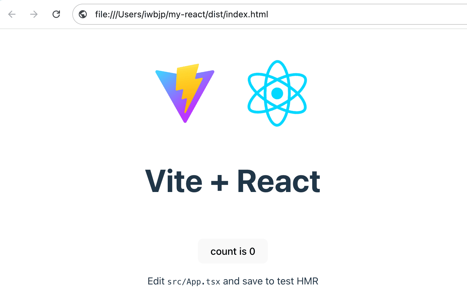 index.htmlをブラウザで開いた結果