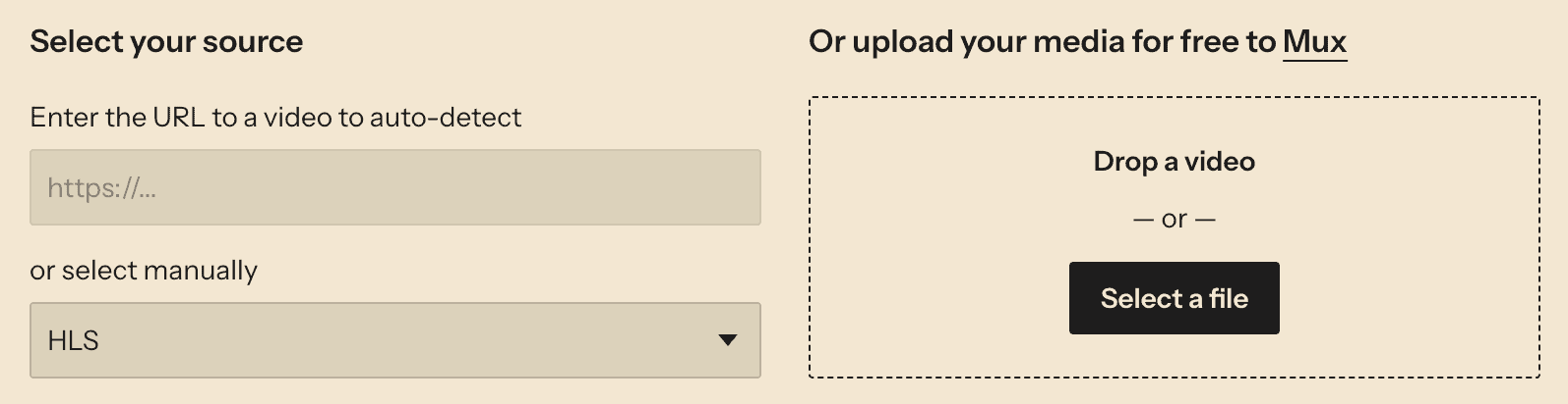 Video.js フレームワークを選択