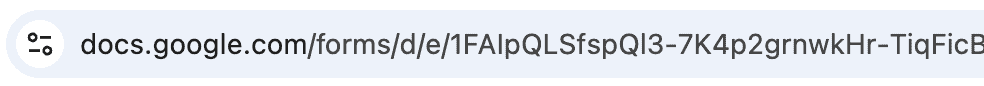 GoogleフォームのURL