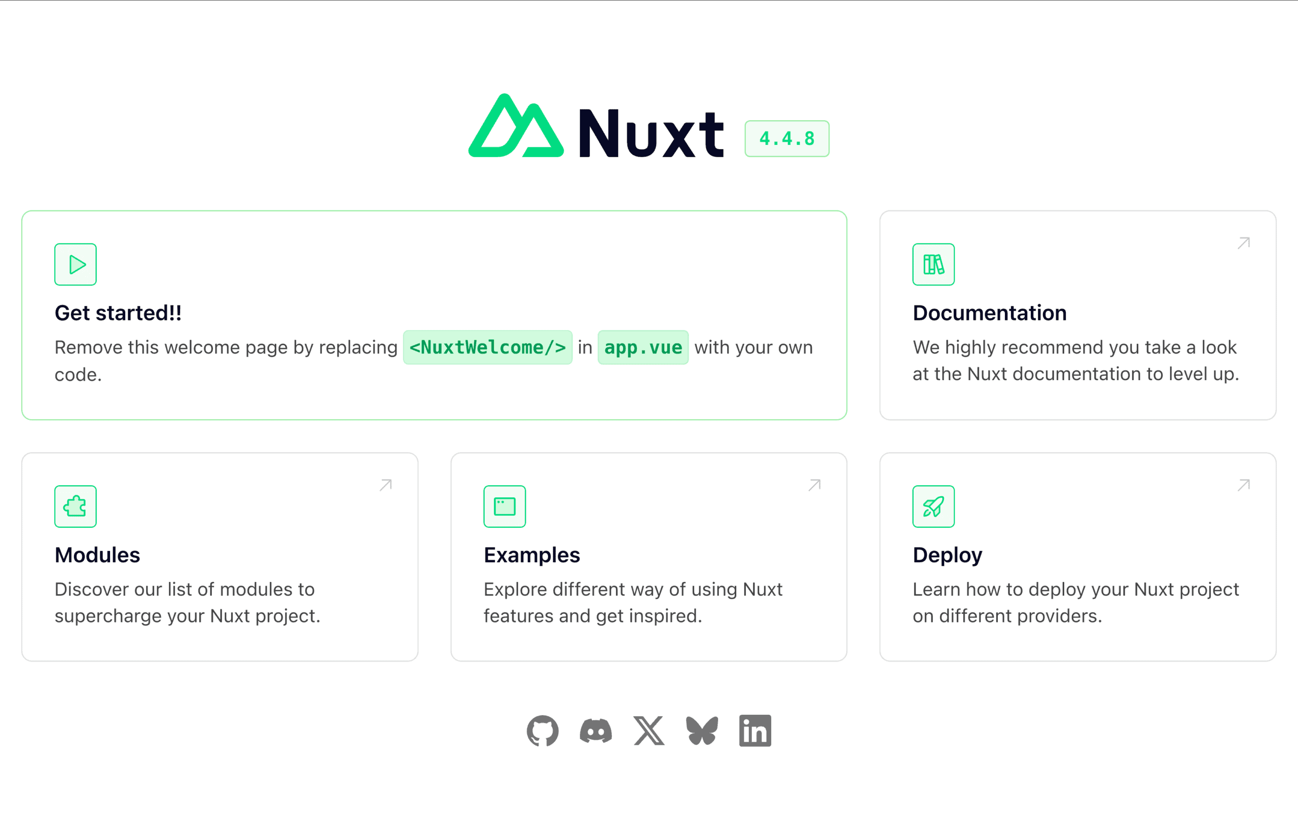 Nuxt 初期画面